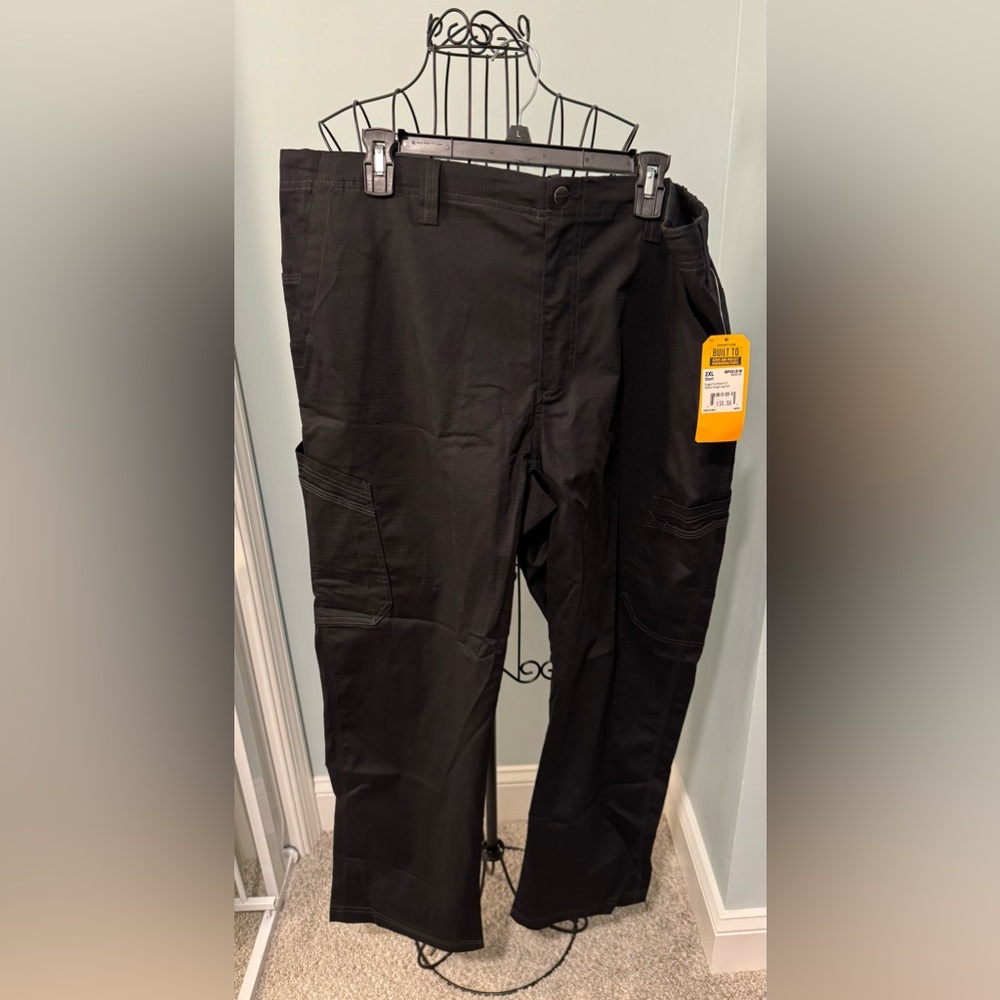 Carhartt MP6418 Men's Rugged Flex Black 2X 2XL Short Ripstop Cargo Pants scrubs